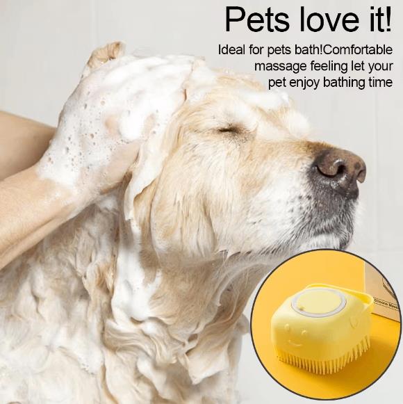 Soft Silicone Dog Brush Pet Shampoo Massager