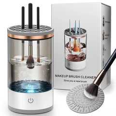 USB direct plug automatic makeup brush cleaner lazy electric cleaning and drying two in one